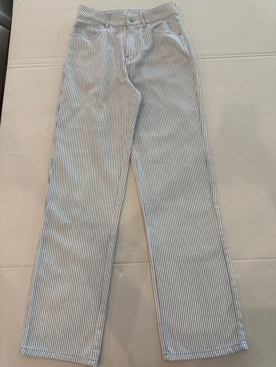 Zara Denim - Zara Womens Blue & White Pinstripe Chinos